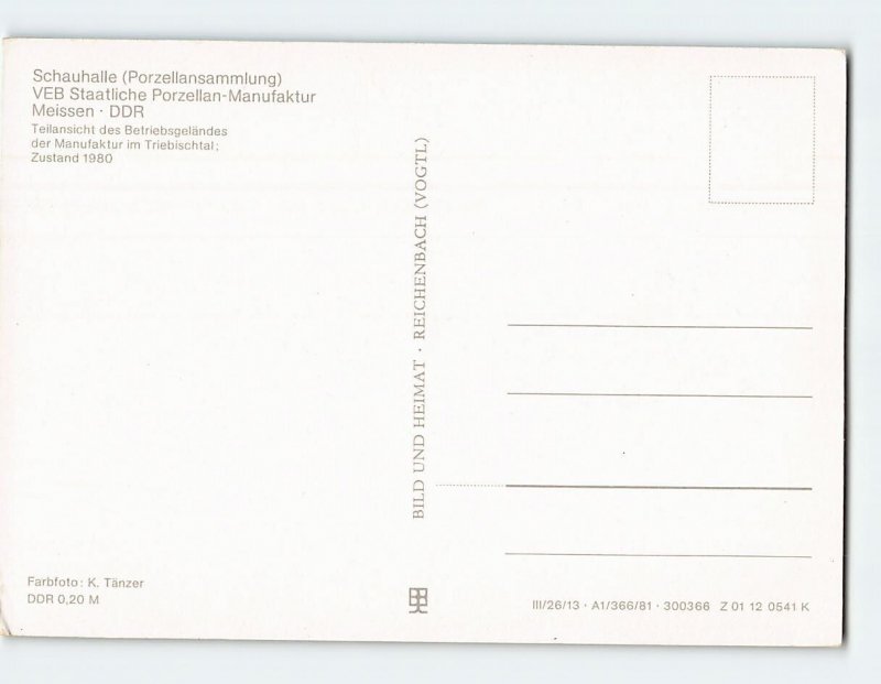 Postcard VEB Staatliche Porzellan-Manufaktur, Meissen, Germany