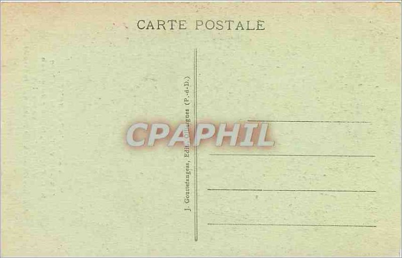 Old Postcard Auvergne Royat Cave Dog Saint Mart genie Volcano Old marble stat...
