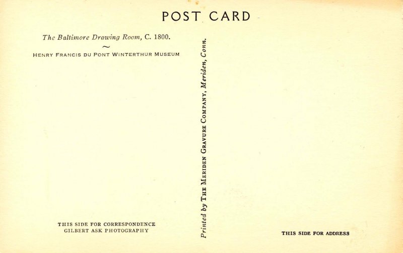 DE - Winterthur Museum. The Baltimore Dining Room