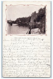 1905 Swiss Lake Village Scene Mohonk Lake New York NY Posted Vintage Postcard