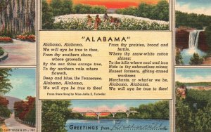 Vintage Postcard Greetings From Greenville Alabama Poem Of Its Landmarks