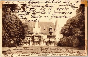 Chateau DE Saint-Hilaire WOF Writting Bw Divided Back Antique Postcard Vtg WOB 