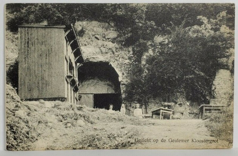 Netherlands Entrance to Geulem Caves c1914 to Ohio USA Postcard T12