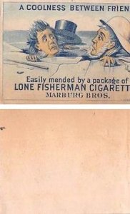 Marburg Bros, Fisherman Cigarette Approx Size Inches = 2.50 x 3 Trade Card Un...