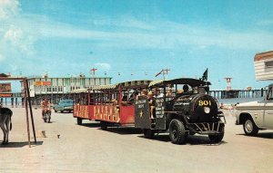 Daytona Beach, FL Florida  SIGHTSEEING TRAM Miniature Train  ROADSIDE Postcard