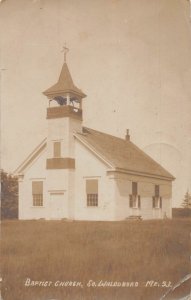 J76/ South Waldoboro Maine RPPC Postcard c1910 Baptist Church 264