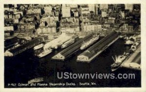 Real Photo - Colman & Alaska Docks - Seattle, Washington