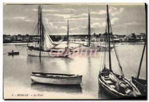 Postcard Old Boat Sailboat Harbor Morgat