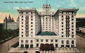 Vintage Postcard 1913 Hotel Utah Luxury Suites Salt Lake City Utah UT