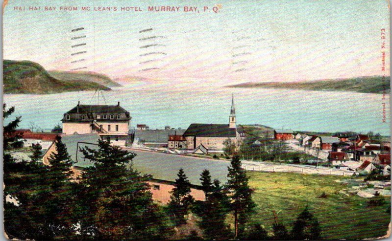 Canada Quebec Murray Bay Ha Ha Bay From McLean's Hotel 1906