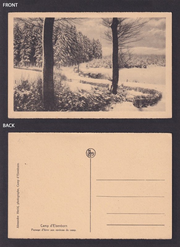 BELGIUM Postcard Camp d'Elsenborn (Elsenborn camp) Winter landscape