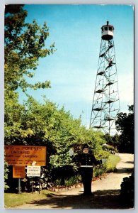 Forest Ranger Fire Tower, Parry Sound Ontario, Vintage 1968 Chrome Postcard