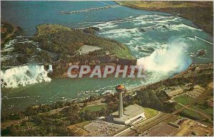 Postcard Modern Canada Ontario Niagara Falls An aerial view showing the American