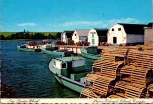 Canada Prince Edward Island Fishing Village New London Wharf 1973