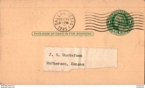 US Postal stationery 1c Dallas to Mc Pherson Dallas Advertisement Watch