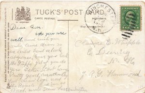 ST PATRICKS DAY~OULD IRELAND I BID YE TOP O THE MORNIN!-MAP~1913 TUCK POSTCARD