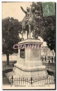 Old Postcard Montereau The Statue of Napoleon 1st