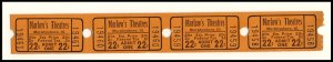 Four .22 Cents Marlow's Movie Theatre Tickets, Murphysboro, Illinois/IL,...