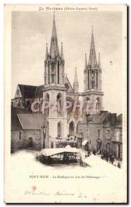 Old Postcard Mayenne Main Bridge Basilica Day From A Pilgrimage