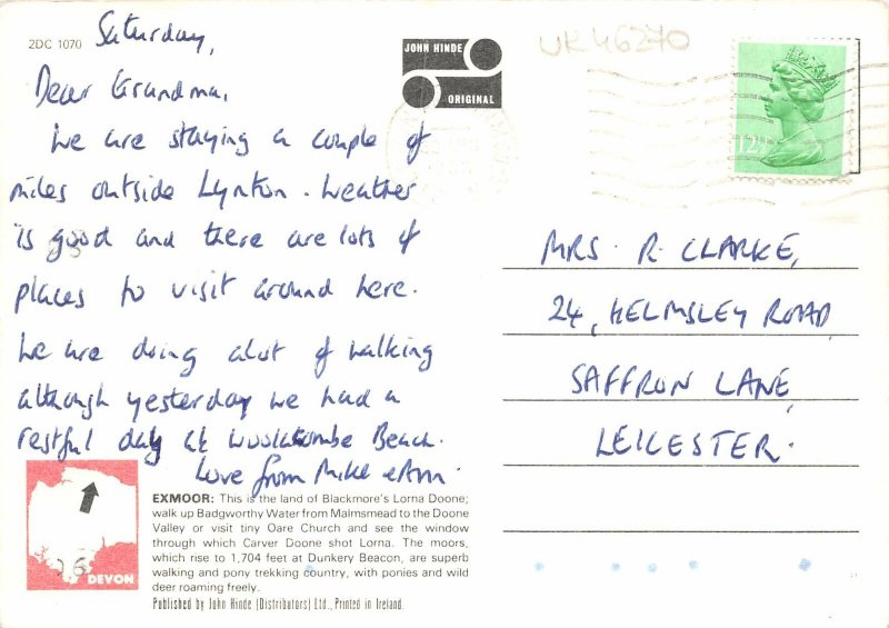 uk46270 exmoor scene devon  uk