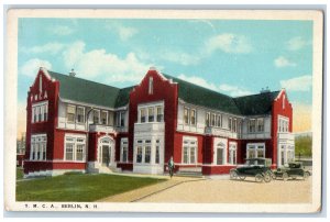 c1920's Cars Scene, Entrance View, YMCA Berlin New Hampshire NH Posted Postcard 