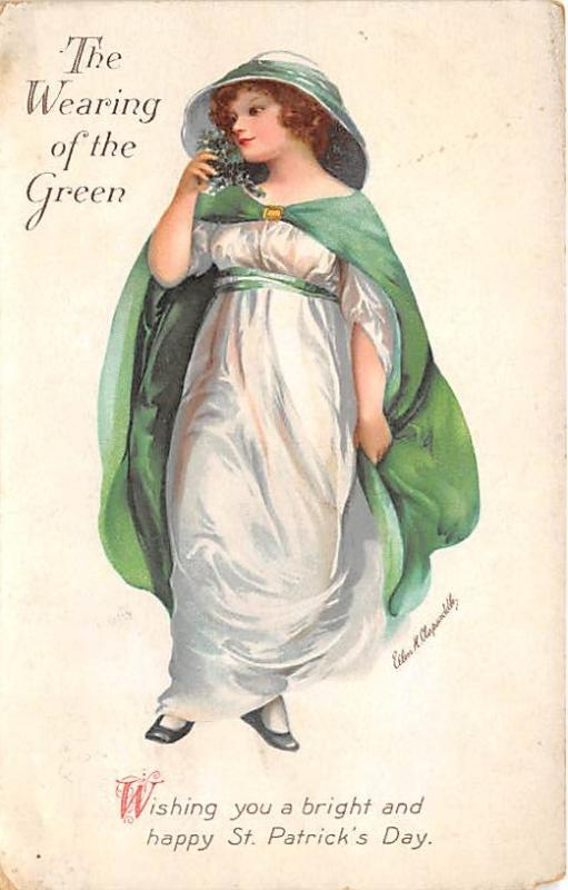 St Patrick's Day Post Card Old Vintage Antique 1924