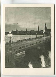 479243 USSR 1960 year Latvia Riga at night circulation 20000 postcard