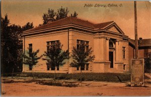 View of Public Library, Celina OH Vintage Postcard G45