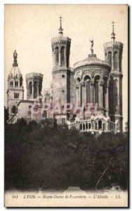 Old Postcard Lyon Notre Dame de Fourviere L & # 39Abside