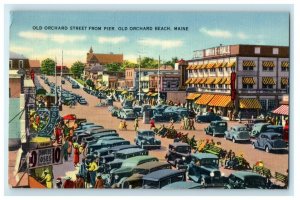 c1929 Old Orchard Street from Pier View , Old Orchard Beach, Maine ME Postcard