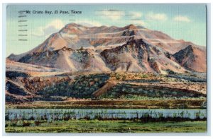 1941 Mt. Cristo Rey Highest Mountain El Paso Texas TX Posted Vintage Postcard