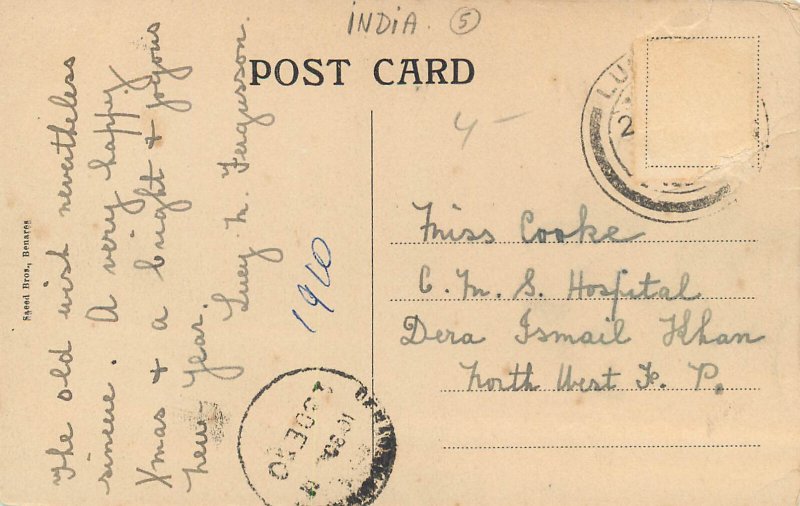 India Benares the Puch ganga Ghat c.1910