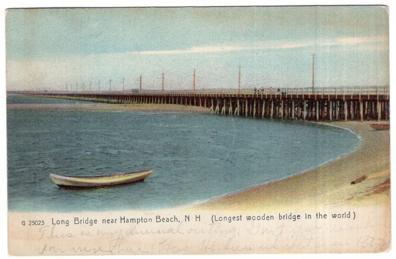 Long Bridge near Hampton Beach, N.H. - Rotograph