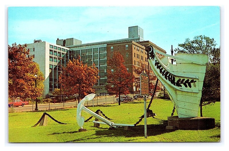 1st Iron Ship Bow Of The Wolverine Erie City Hospital Postcard