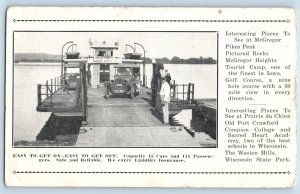 McGregor Iowa IA Postcard Rob Roy II Car Ferry Company 1925 Posted Vintage