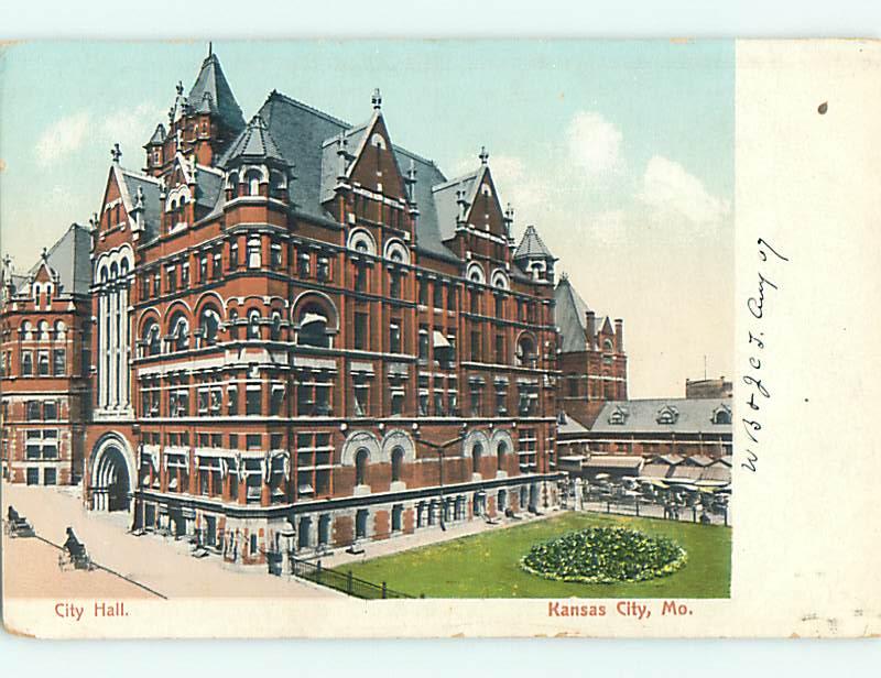 Unused Pre-1907 CITY HALL Kansas City Missouri MO v4120