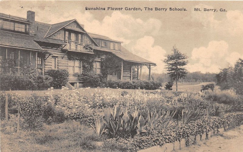 J63/ Mt Berry Georgia Postcard c1910 Schools Sunshine Flower Garden 169