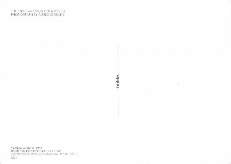 The Street - Alfred Stieglitz