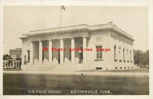 IA, Estherville, Iowa, RPPC, Post Office Building, Entrance View, Photo