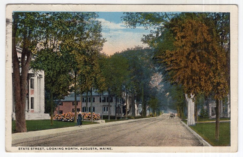 Augusta, Maine, State Street, Looking North