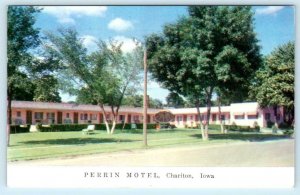 CHARITON, Iowa IA ~ Roadside PERRIN MOTEL Lucas County 1957  Postcard