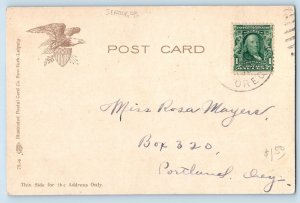 Seaside Oregon OR  Postcard Big Waves Shore Pebbles Scenic View  1910 Antique