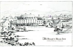 Vintage Postcard The Boar's Head Inn Charlottesville Virginia VA Old Mill Room