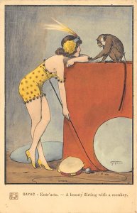 A Beauty Flirting with a Monkey A Beauty Flirting with a Monkey, Artist Gayac...