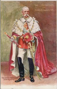 Commander Chief Lord Roberts Coronation of King Edward VII Postcard G79 *as is