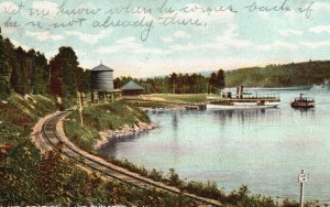 Vintage Postcard 1910's Railway Steamboats on Lake Sunapee New Hampshire