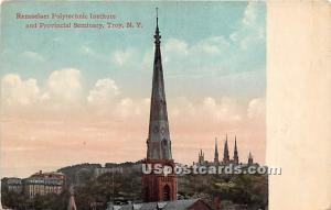 Rensselaer Polytechnic Institute & Provincial Seminary Troy NY Postal Used Un...