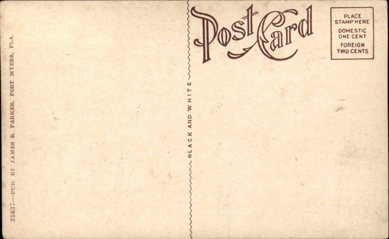 Fort Myers FL The Leon Hotel c1910 Postcard 