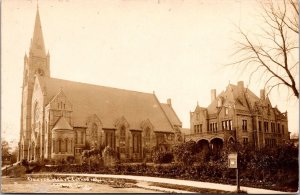 RPPC Sacred Heart Cathedral Davenport IA Vintage Postcard T41