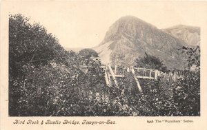 auk41458 bird rock and rustic bride towyn on sea  wales real photo uk